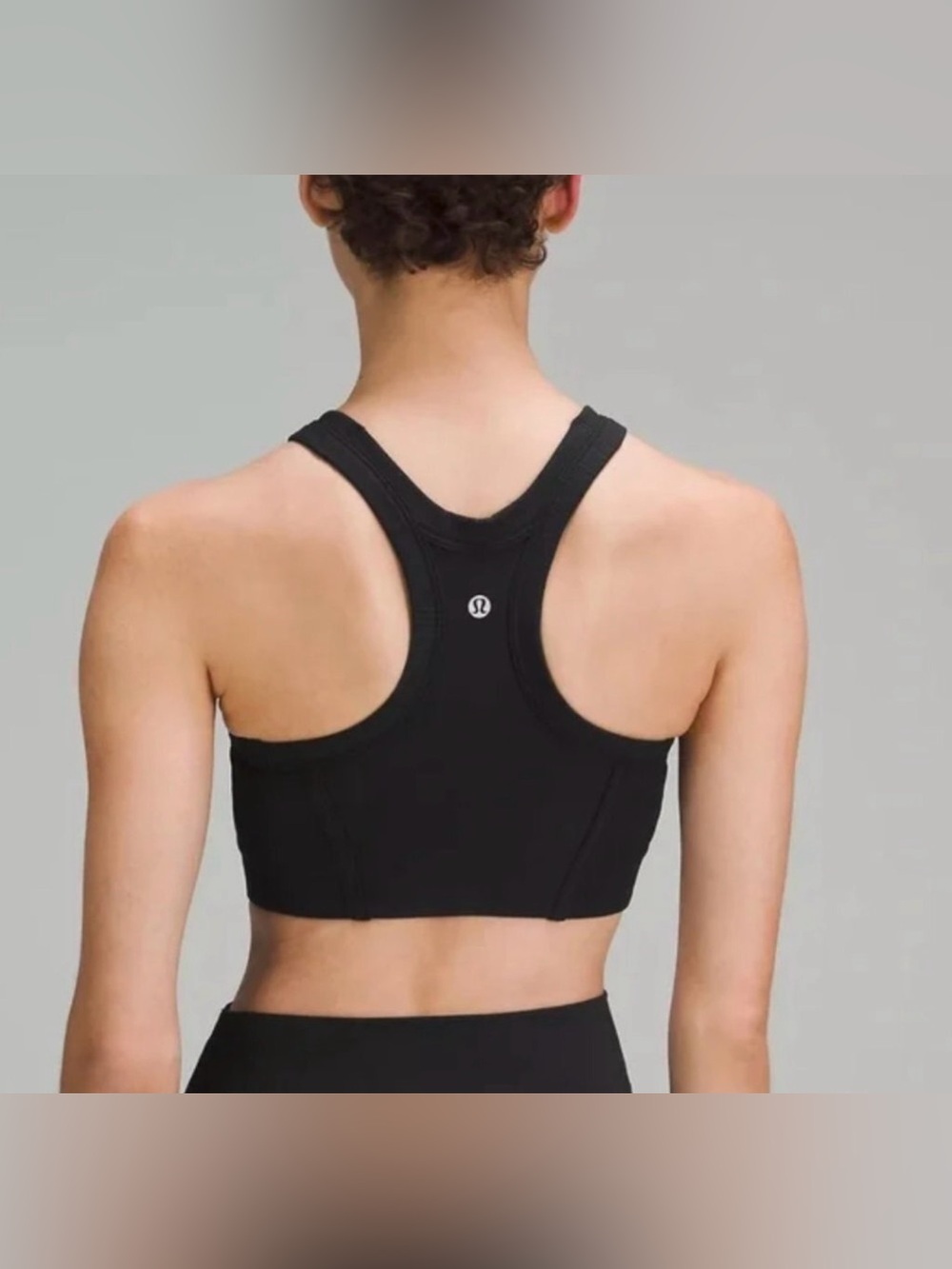 LULULEMON Ribbed Nulu High-Neck Yoga Bra Sjze 6 Black